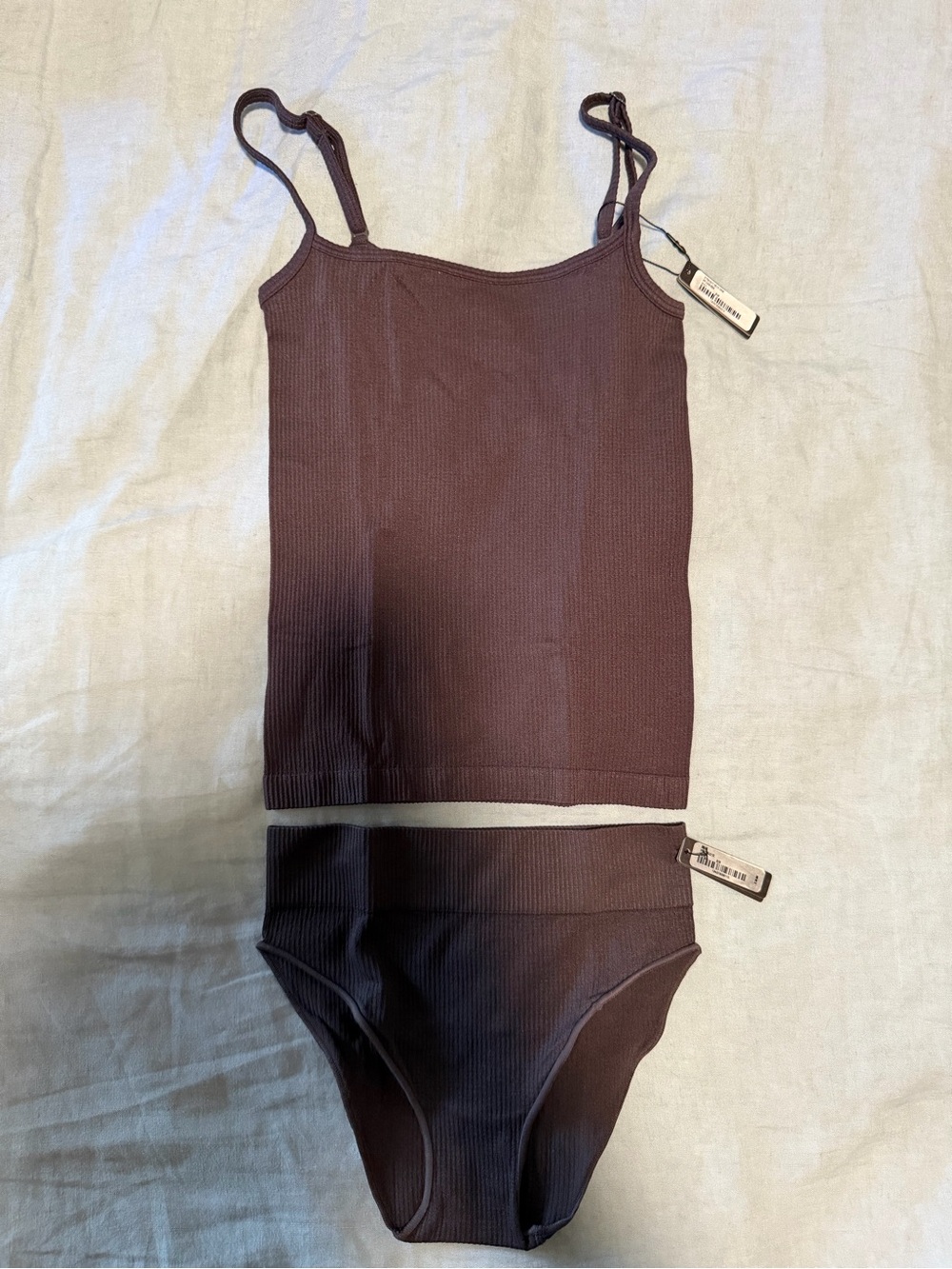 SKIMS Ribbed tank and brief set